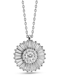 dKeniz - Anhänger Mit Kette 925/- Sterling Rhodiniert Zirkonia Sun - Lyst