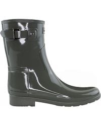 HUNTER - Refined Short Gloss Wellington Boots Rubber - Lyst