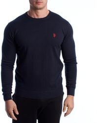 U.S. POLO ASSN. - Round Neck Knit Sweater Us40173038 - Lyst