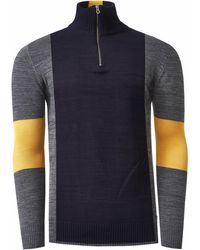 Rusty Neal - Feinstrick-Pullover Im Colorblock-Stil Mit Stehkragen - Lyst