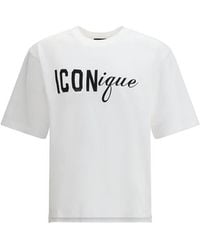 DSquared² - Dsquared² Witte Katoenen T-Shirt - Lyst
