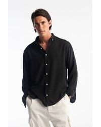 Giesto - Oversized Button-Up Long Sleeve Shirt - Lyst