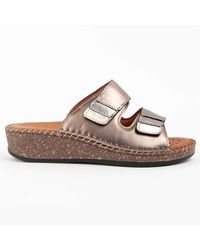 Purapiel - Wedge Sandal Leida2 Leather - Lyst