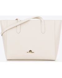 Wittchen - Damen-Ledertasche, Cremefarben, Naturleder - Lyst