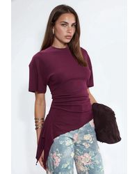 Busem - Oversized Crew Neck Drape Blouse - Lyst