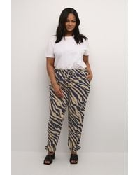 Kaffe - Pants Suiting Regular Fit Midnight/Amphora Animal Print - Lyst