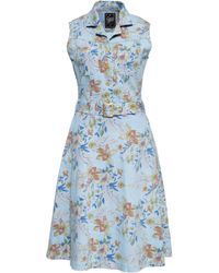 Queen Kerosin - Damen Denim Workwear Swing Kleid Hawaii - Lyst