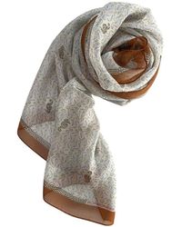 Borbonese - Brauner Seidenschal Für Damen - Lyst