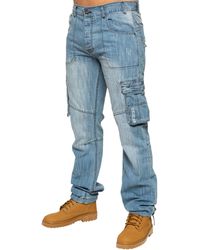 Enzo - Combat Denim Jeans - Lyst