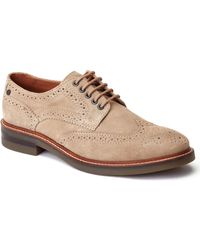 Base London - Hatfield Leather Sand Brogues Shoes - Lyst