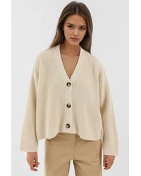 Hiccup - V Neck Buttoned Oversized Cardigan - Lyst