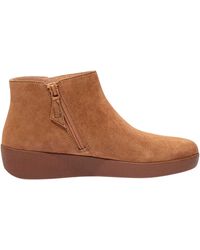 Fitflop - "Sumi" Stiefeletten Für Damen, Wildleder (Hellbraun) - Lyst
