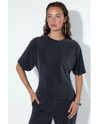 Busem - Rippstrick Crew Neck Kurzarmbluse - Lyst