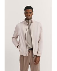 Bugatti - Herren Blouson Met Opstaande Kraag & Gebreide Details - Lyst