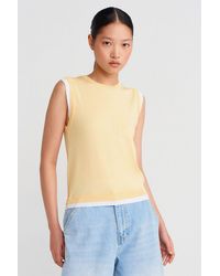 Dilvin - Sleeveless Ribbed Knit Shell Top - Lyst