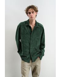 Giesto - Oversized Velvet Shirt - Lyst