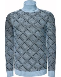 Rusty Neal - Grobstrick Mit Karomuster Rollkragen-Pullover - Lyst