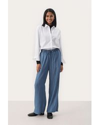 Part Two - Casual Broek Relaxed Fit Medium Denim - Lyst