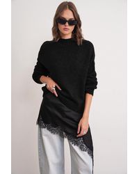 MixRay - Lässiger Pullover Mit Rundhalsausschnitt Aus Dickem Strick - Lyst