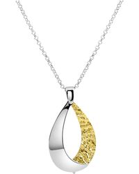 Zeeme - Silber Anhänger Mit Kette 925/- Sterling Silber Bicolor - Lyst