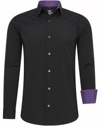 Rusty Neal - Zakelijk Overhemd Slim Fit Premium Katoen-Stretch - Lyst