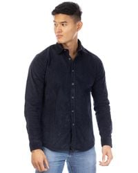 Peter Werth - Corduroy Regular Overhemd (Marine) - Lyst