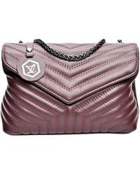 Luisa Vannini - Violette Lederhandtasche - Lyst