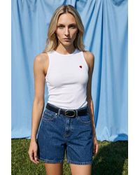 Dilvin - Embroidered Sleeveless Slim-Fit Jersey Blouse - Lyst