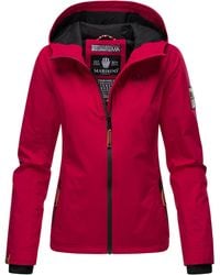 Marikoo - Overgangsjas Lichtgewicht Water- En Windafstotend Met Capuchon Fuchsia - Lyst