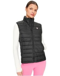 Guess - Mini G Mouwloze Gewatteerde Jas Voor - Lyst