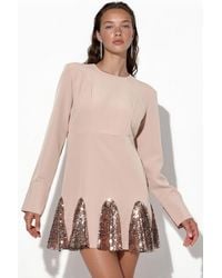 Msn-Collection - Sequin Mini Skater Dress - Lyst