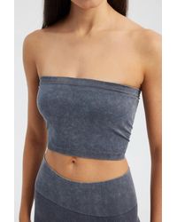Hiccup - Zure Gewassen Strapless Ribbels Crop Top - Lyst