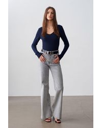 Dilvin - Slim Fit V-Neck Ribbed Knit Sweater - Lyst
