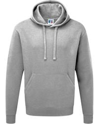 Russell - Authentic Hooded Sweatshirt Hoodie (Light Oxford) - Lyst
