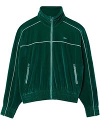 Lacoste - Jacke Für Damen, Mit Reißverschluss, Velours, Übergroß - Lyst