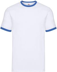 Fruit Of The Loom - Adult Ringer T-Shirt /Royal) Cotton - Lyst