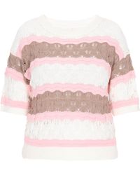 Usha - Pullover Frauen Braunen Streifen - Lyst