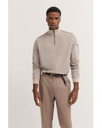 Bugatti - Herren Sweatshirt Troyer Met Opstaande Kraag & Ritssluiting - Lyst