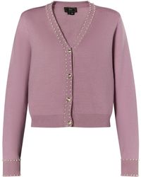 faina - Vest Met Parels Dames Mauve - Lyst