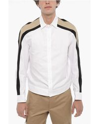 Neil Barrett - Piquet-Baumwoll-Bomber-Modernist-Hemd - Lyst