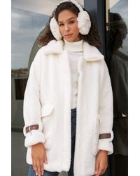 Bigdart - Oversized Plush Faux Fur Coat With Pockets - Lyst