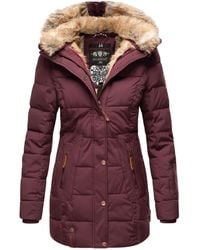 Marikoo - Winterjas Met Capuchon & Imitatiebont Voering - Lyst