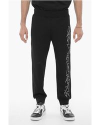 Neil Barrett - Skinny Fit Bolts Joggingbroek Met Contrasterend Borduurwerk In Zwart - Lyst
