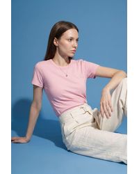 Dilvin - Solid Crew Neck T-Shirt - Lyst
