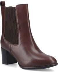 Hush Puppies - Camellia Heeled Leather Ankle Boots - Lyst