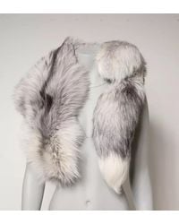 Dolce & Gabbana - Weißer Fuchs-Fell Halstuch Wärmer Winter Schal - Lyst