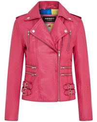 Infinity Leather - Brando Biker Jacket-Loddon Lamb Leather - Lyst