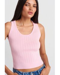 Dilvin - Ribbed Sleeveless Slim-Fit Blouse - Lyst