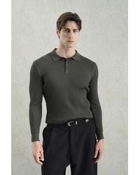 Giesto - Slim Fit Polo Neck T-Shirt - Lyst