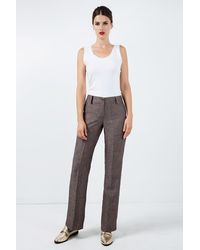 Conquista - Long Straight Linen Pants - Lyst